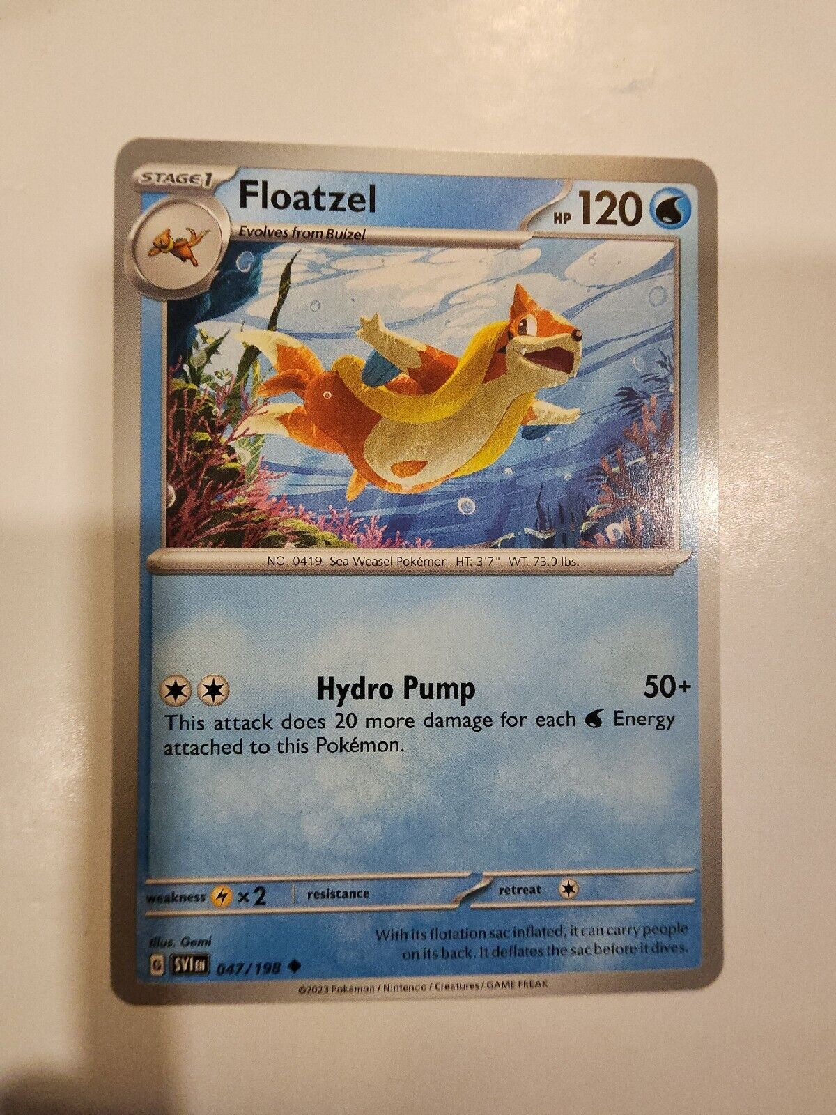 Floatzel 47/198 Pokémon TGC Scarlet & Violet