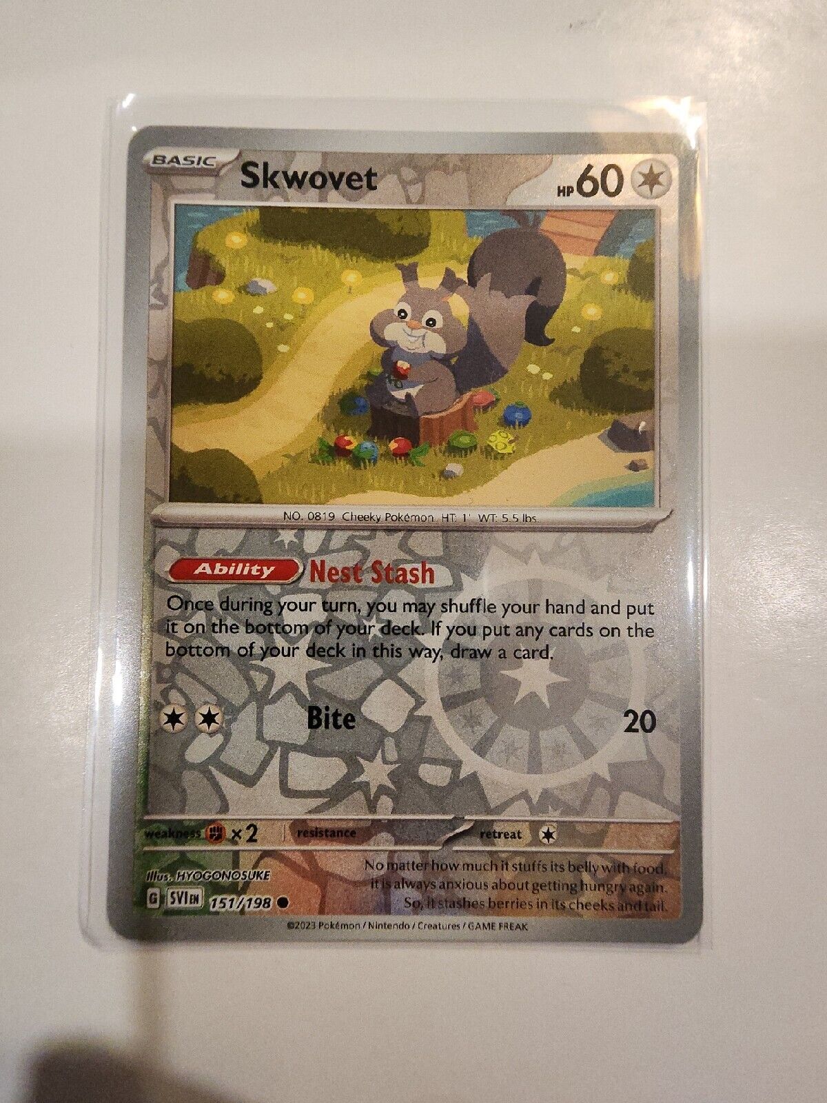 Skwovet [Reverse Holo] 151/198 Pokémon TGC Scarlet & Violet