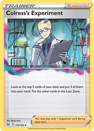 Colress's Experiment  155/196 Pokémon TCG Lost Origin