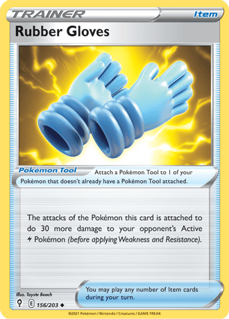 Rubber Gloves  156/203 Pokémon TCG Evolving Skies