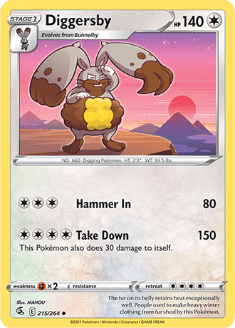 Diggersby  215/264 Pokémon TCG Fusion Strike