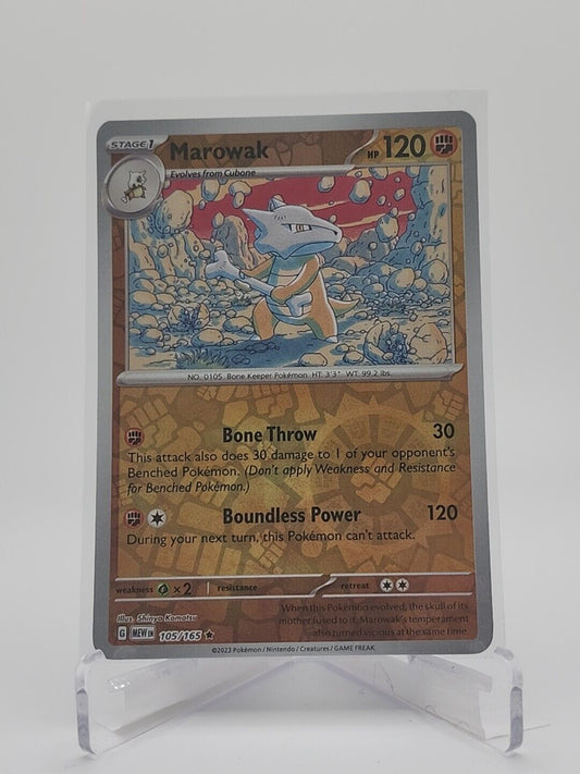 105/165 Marowak [Reverse Holo]  Pokémon TGC Scarlet & Violet - 151