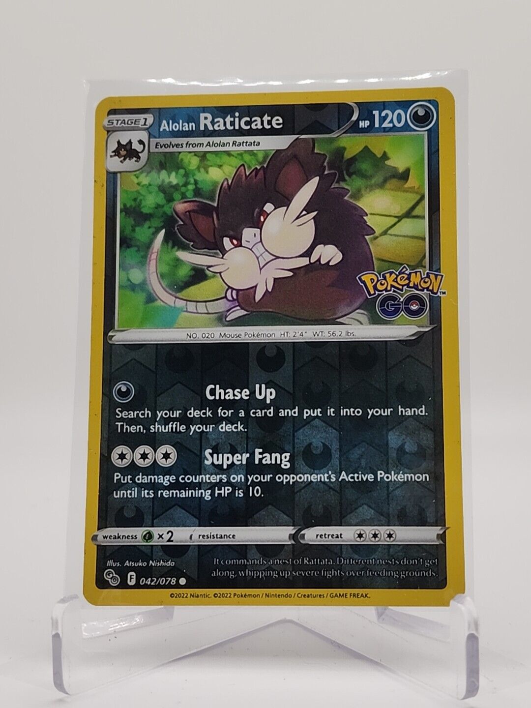 Alolan Raticate [Reverse Holo] 42/78 Pokémon TGC Pokemon Go