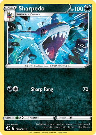 Sharpedo  163/264 Pokémon TCG Fusion Strike