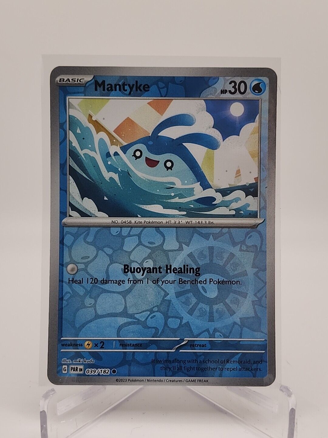 Mantyke [Reverse Holo]  39/182 Pokémon TCG Paradox Rift