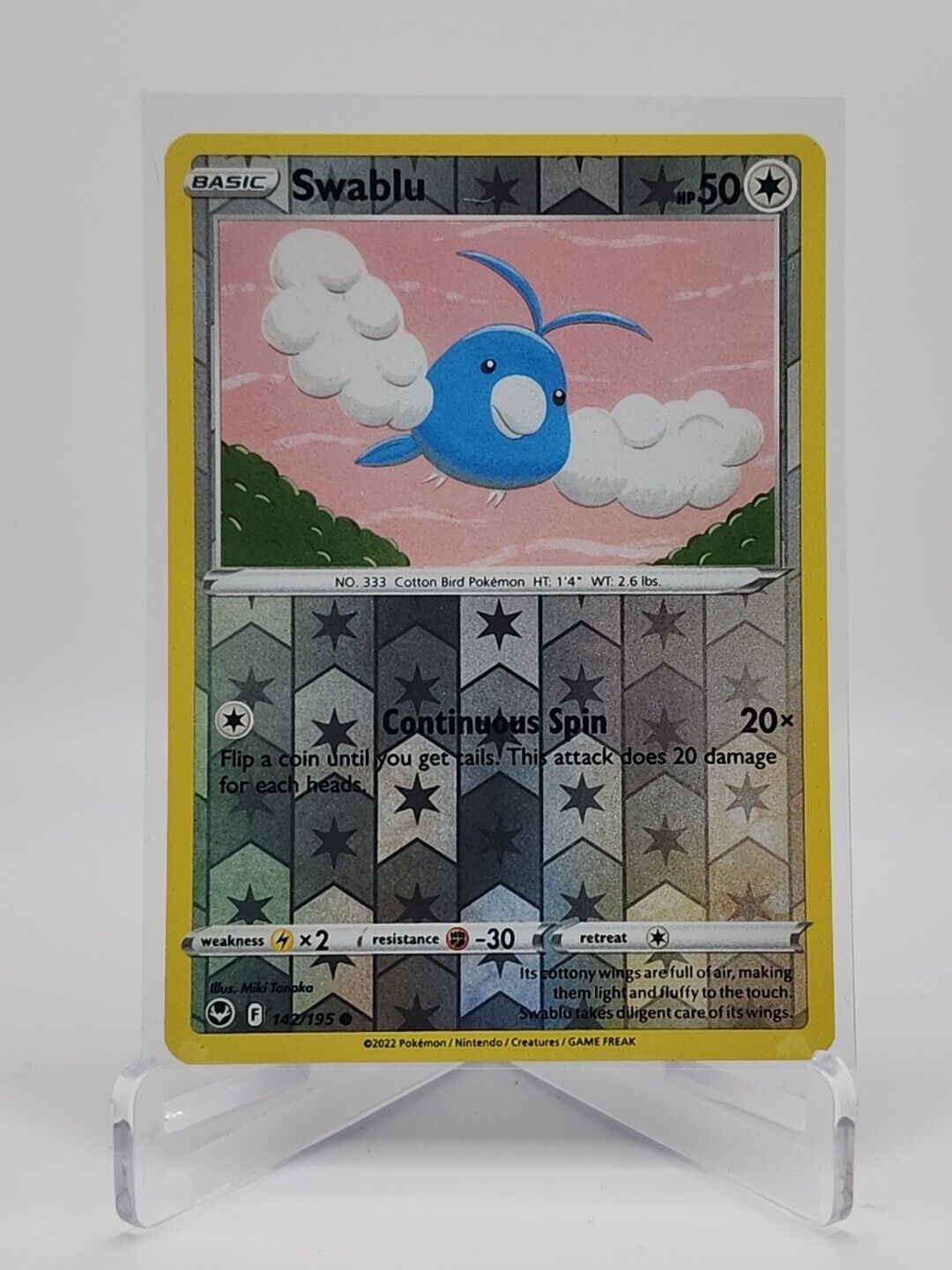 Swablu [Reverse Holo]  142/195 Pokémon TCG Silver Tempest