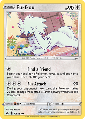 Furfrou [Reverse Holo]  126/203 Pokémon TCG Chilling Reign