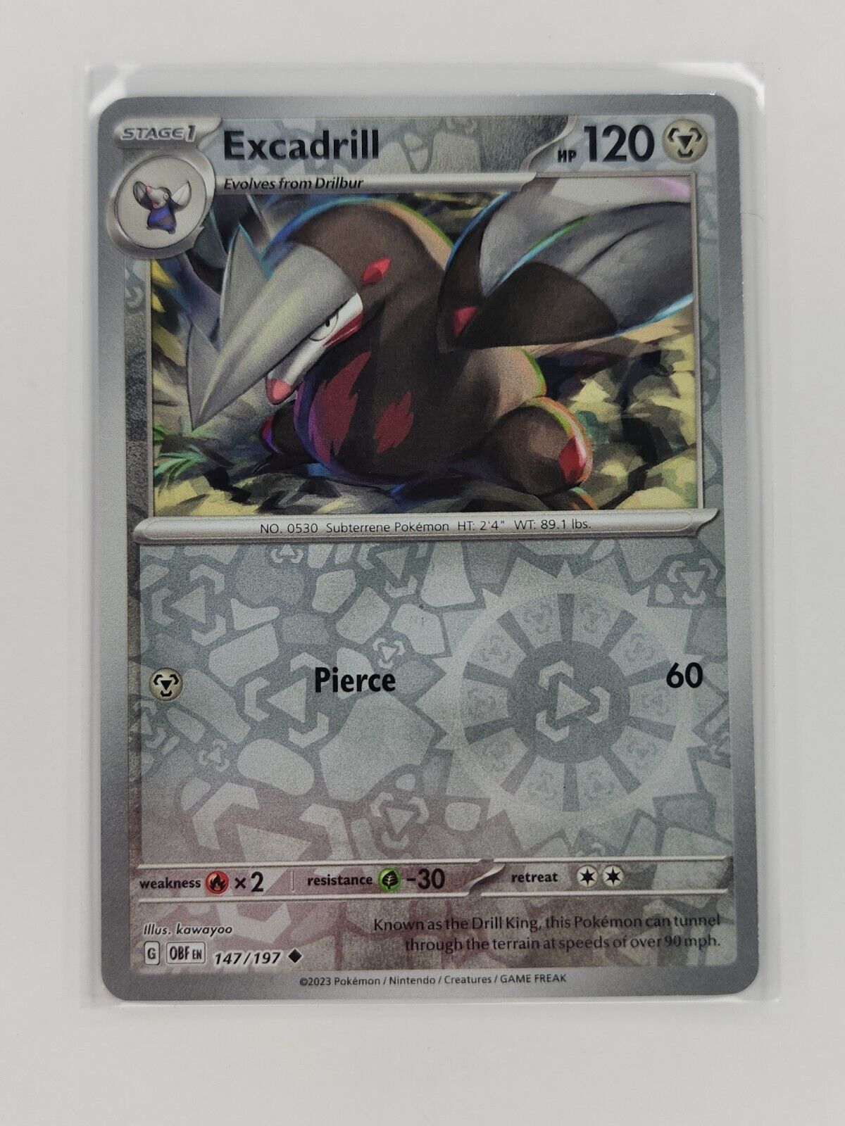 Excadrill [Reverse Holo] 147/197 Pokémon TGC Obsidian Flames