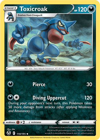 Toxicroak  110/195 Pokémon TCG Silver Tempest