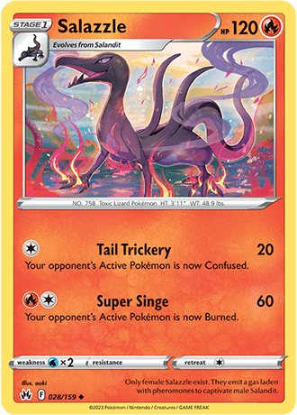 Salazzle  28/159 Pokémon TCG Crown Zenith