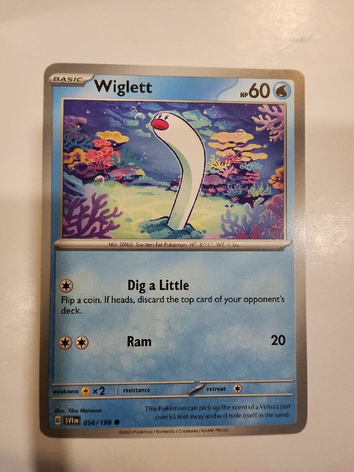 Wiglett 56/198 Pokémon TGC Scarlet & Violet