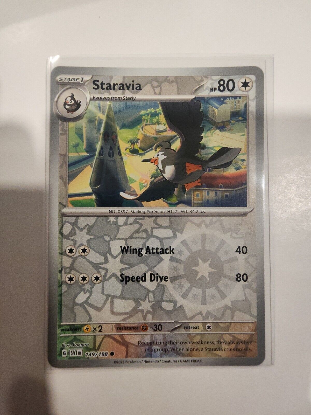 Staravia [Reverse Holo] 149/198 Pokémon TGC Scarlet & Violet