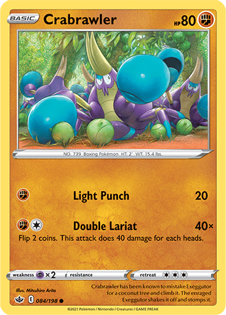 Crabrawler  84/203 Pokémon TCG Chilling Reign