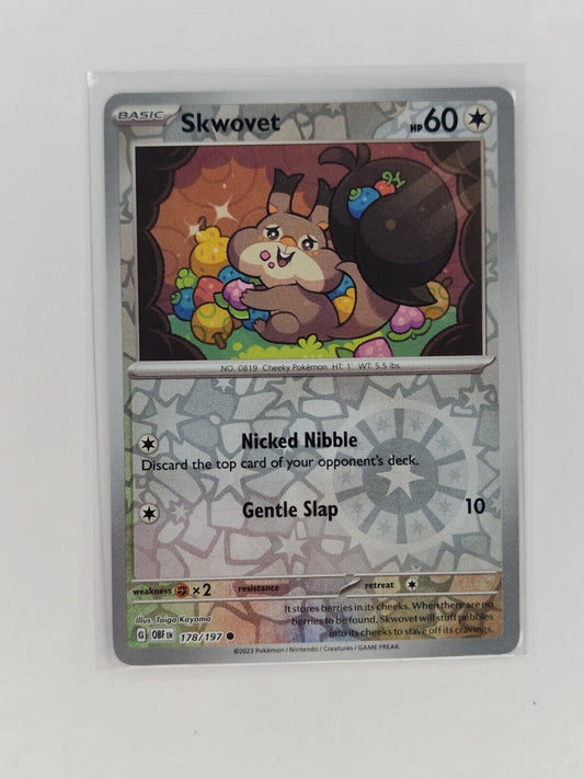 Skwovet [Reverse Holo] 178/197 Pokémon TGC Obsidian Flames