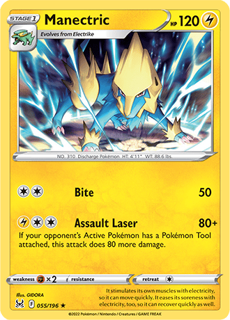 Manectric  55/196 Pokémon TCG Lost Origin