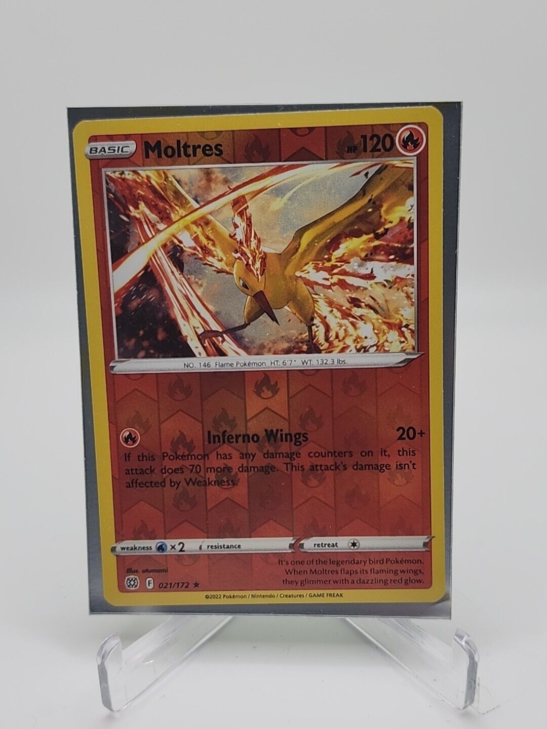 Moltres [Reverse Holo]  21/172 Pokémon TCG Brilliant Stars