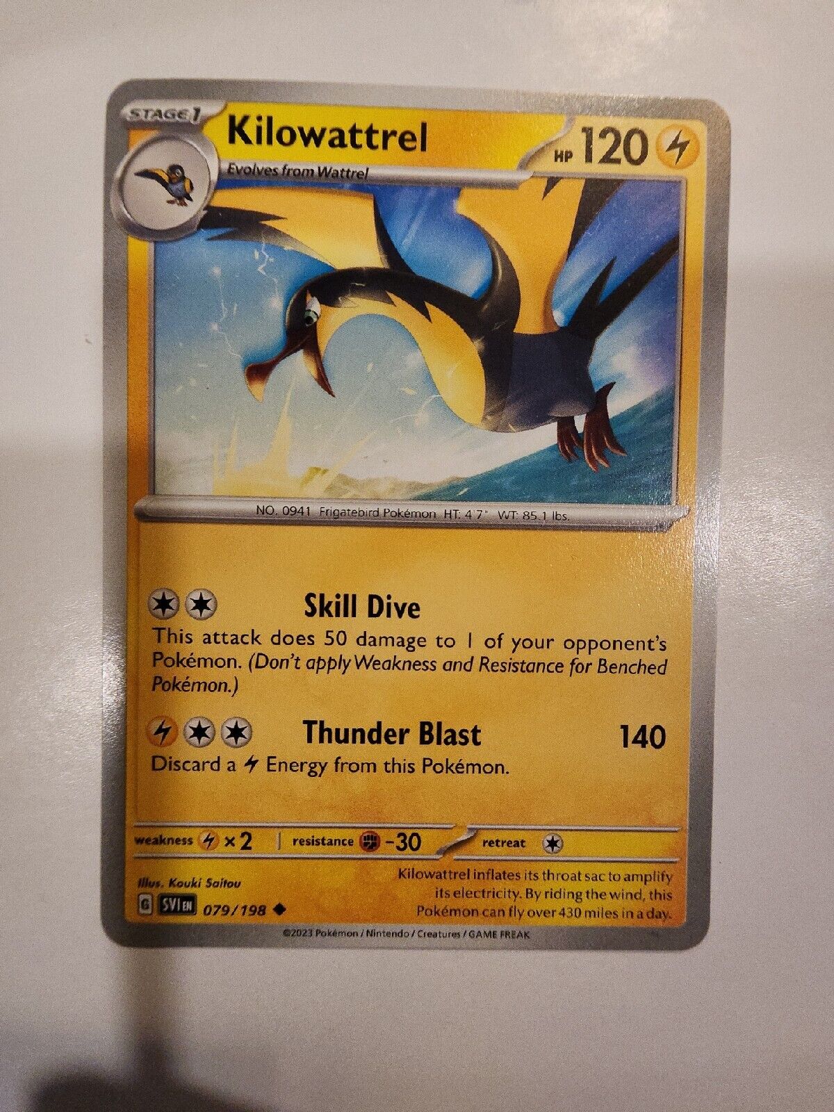 Kilowattrel 79/198 Pokémon TGC Scarlet & Violet