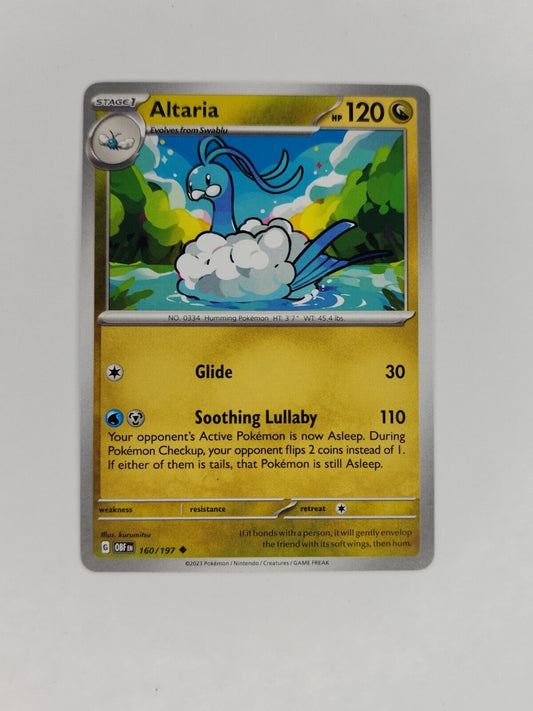 Altaria 160/197 Pokémon TGC Obsidian Flames