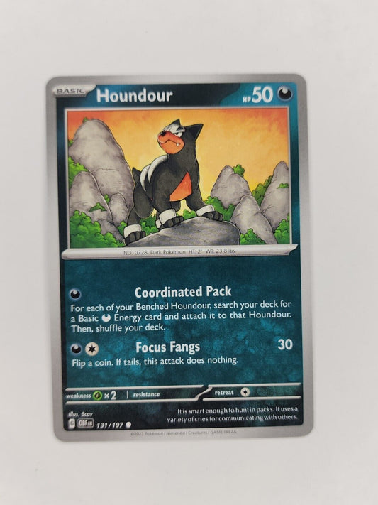 Houndour 131/197 Pokémon TGC Obsidian Flames