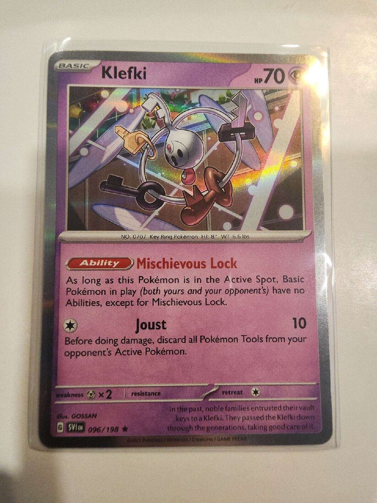 Klefki [Holo] 96/198 Pokémon TGC Scarlet & Violet