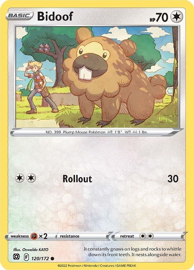 Bidoof  120/172 Pokémon TCG Brilliant Stars