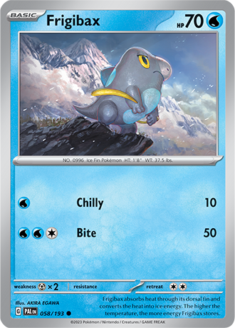 Frigibax  58/193 Pokémon TCG Paldea Evolved