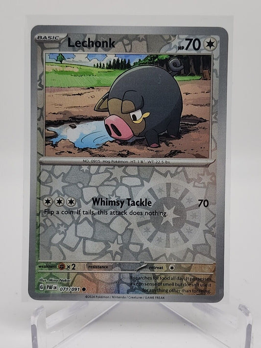 Lechonk [Reverse Holo]  71/91 Pokémon TCG Paldean Fates