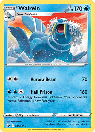 Walrein  39/203 Pokémon TCG Chilling Reign