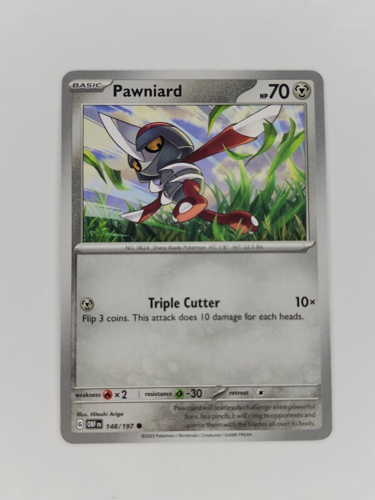 Pawniard 148/197 Pokémon TGC Obsidian Flames