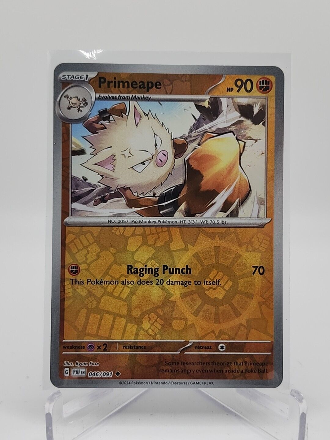 Primeape [Reverse Holo]  46/91 Pokémon TCG Paldean Fates