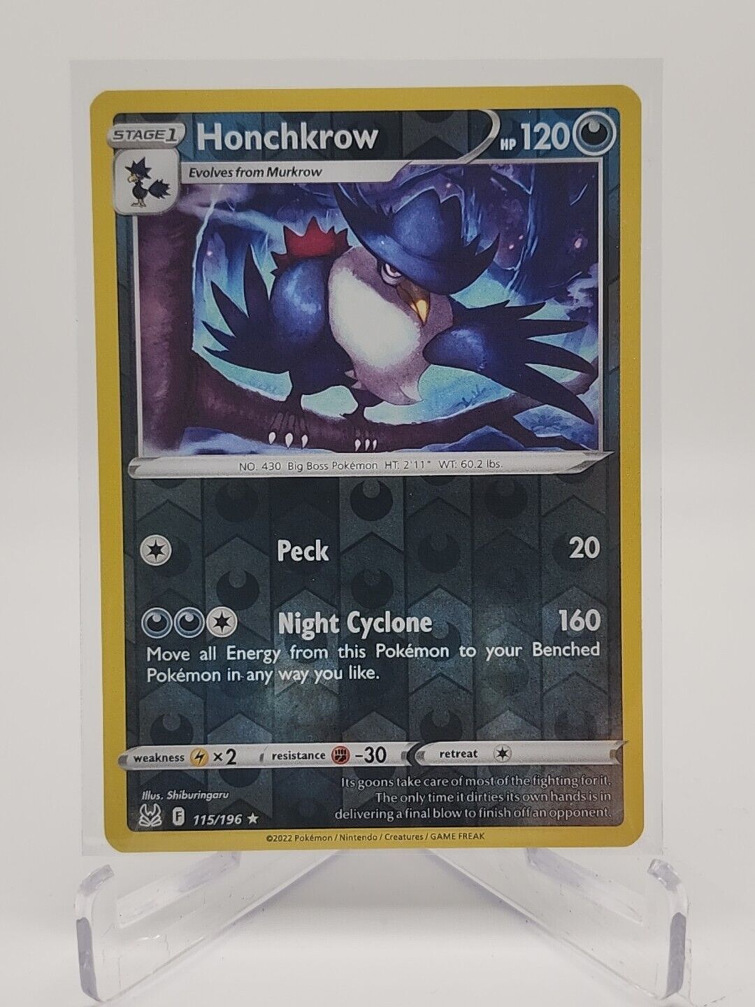 Honchkrow [Reverse Holo]  115/196 Pokémon TCG Lost Origin