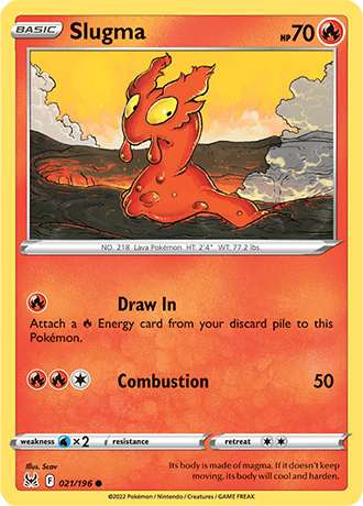 Slugma  21/196 Pokémon TCG Lost Origin