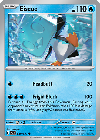 Eiscue [Reverse Holo]  48/193 Pokémon TCG Paldea Evolved