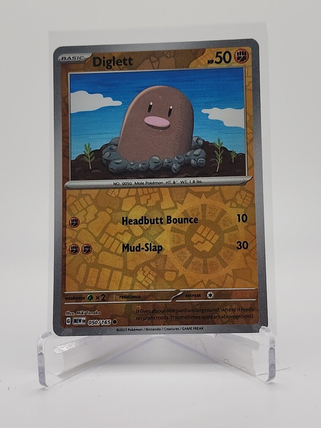 50/165 Diglett [Reverse Holo]  Pokémon TGC Scarlet & Violet - 151