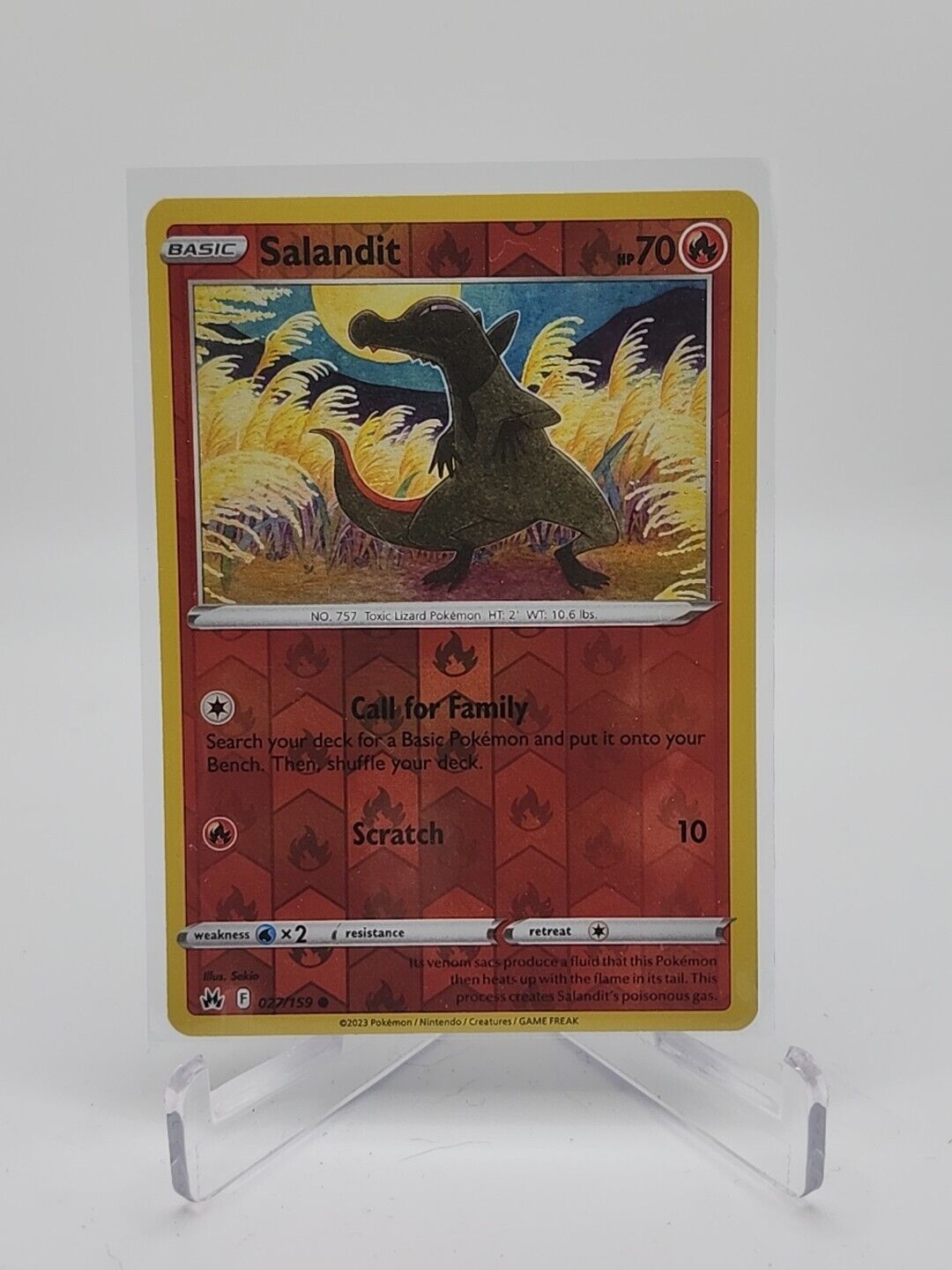 Salandit [Reverse Holo] 27/159 Pokémon TGC Crown Zenith