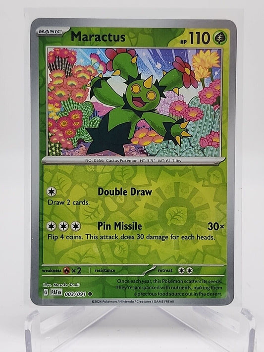 Maractus [Reverse Holo]  3/91 Pokémon TCG Paldean Fates