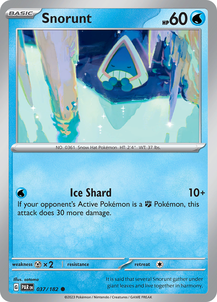 Snorunt  37/182 Pokémon TCG Paradox Rift