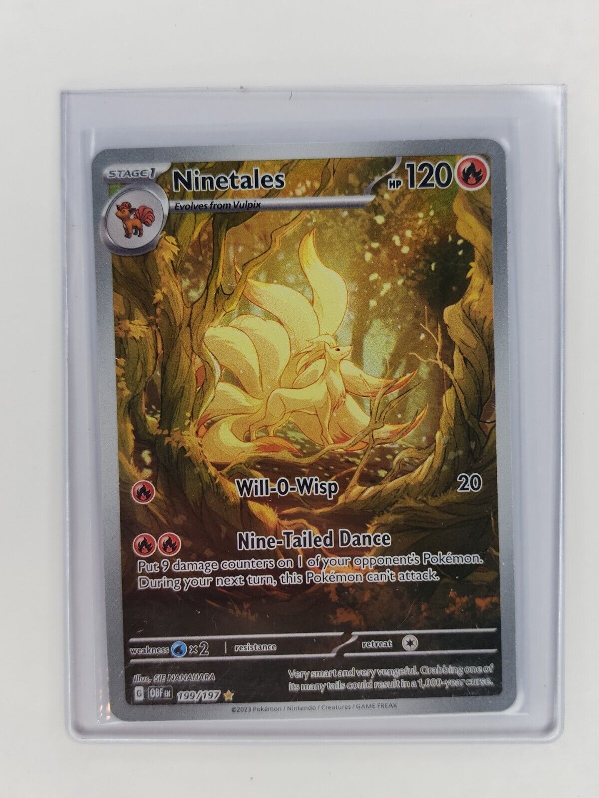 Ninetales 199/197 Pokémon TGC Obsidian Flames