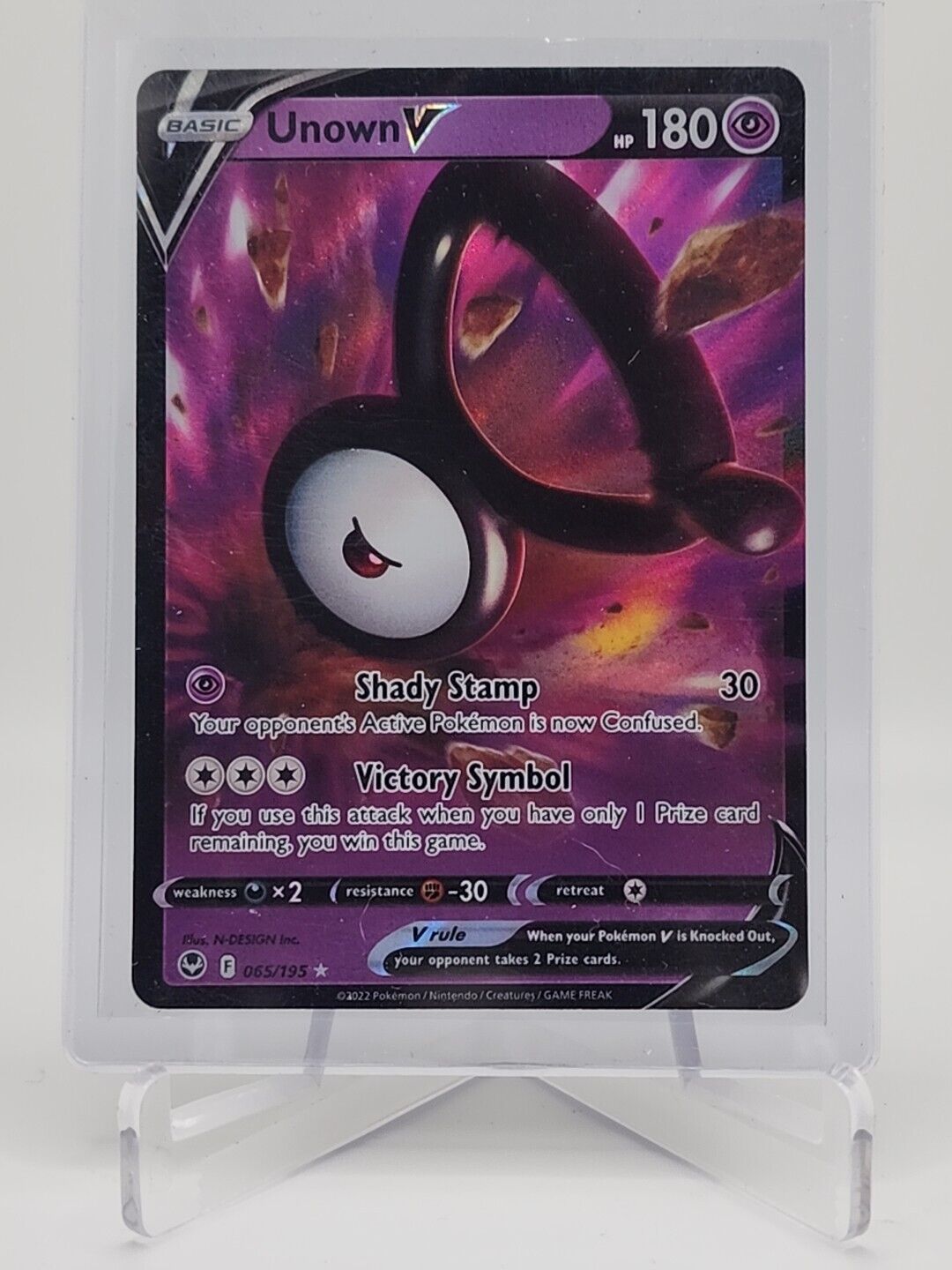 Unown V  65/195 Pokémon TCG Silver Tempest