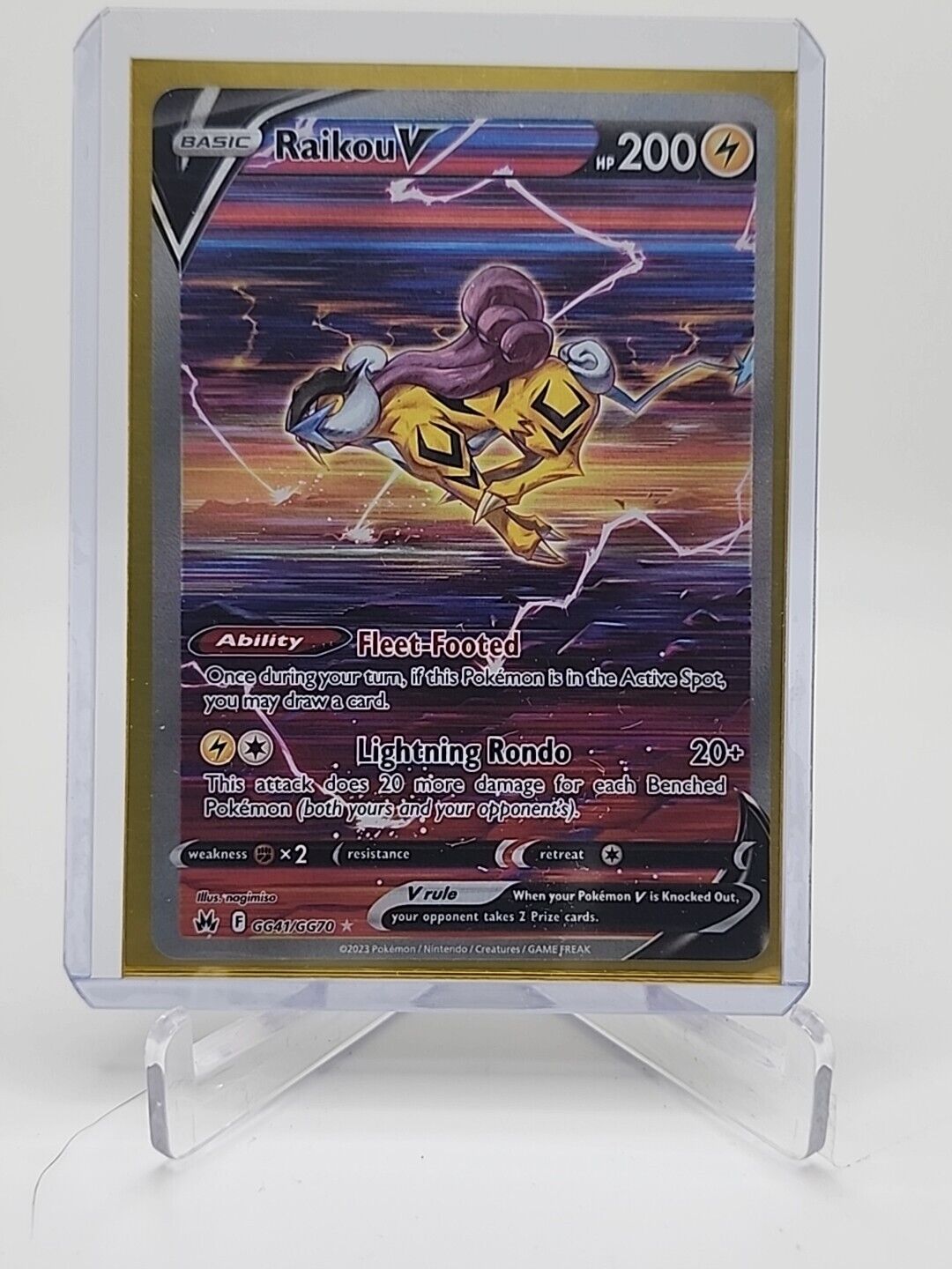 Raikou V  GG41/159 Pokémon TCG Crown Zenith