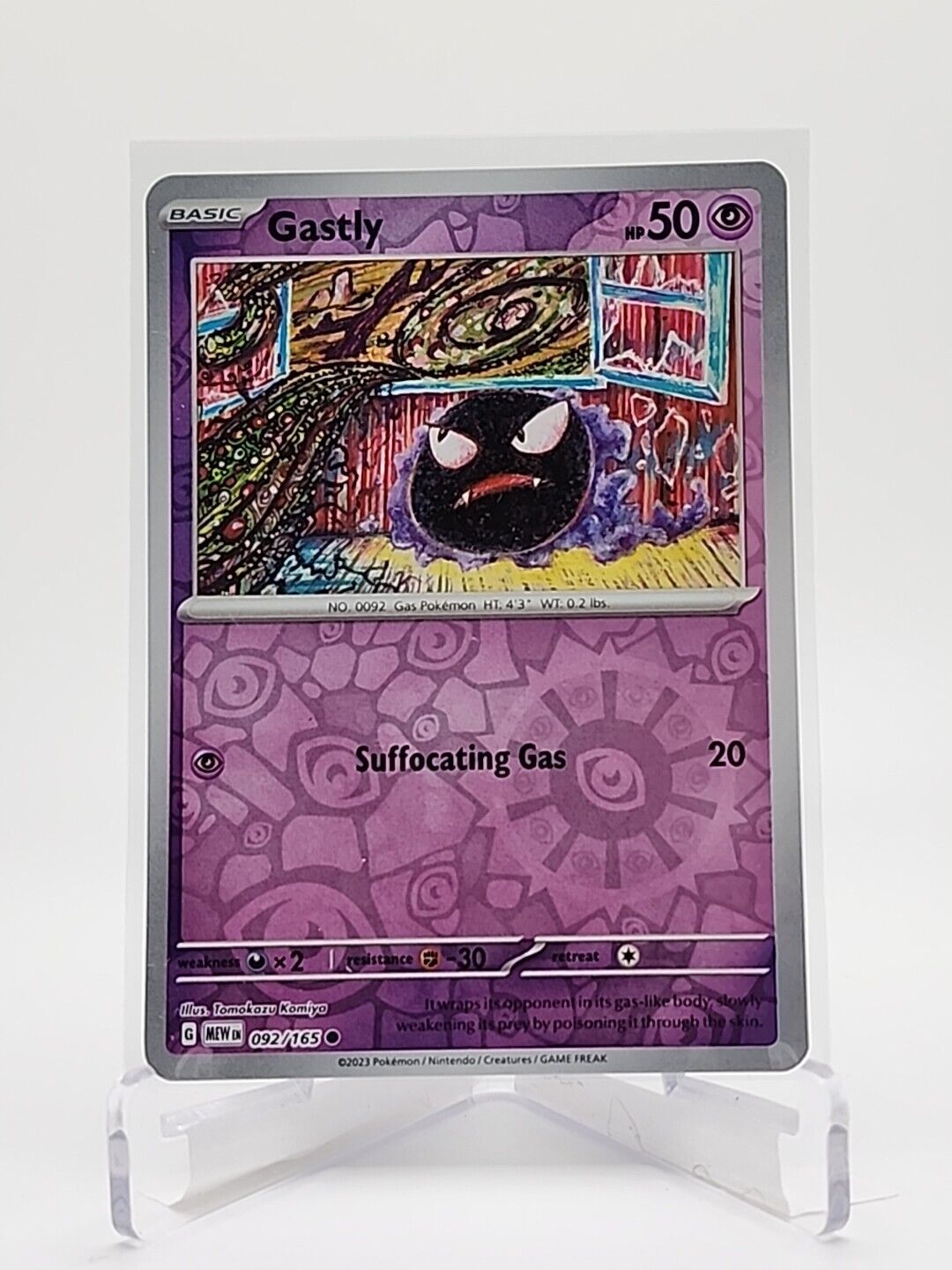 92/165 Gastly [Reverse Holo]  Pokémon TGC Scarlet & Violet - 151