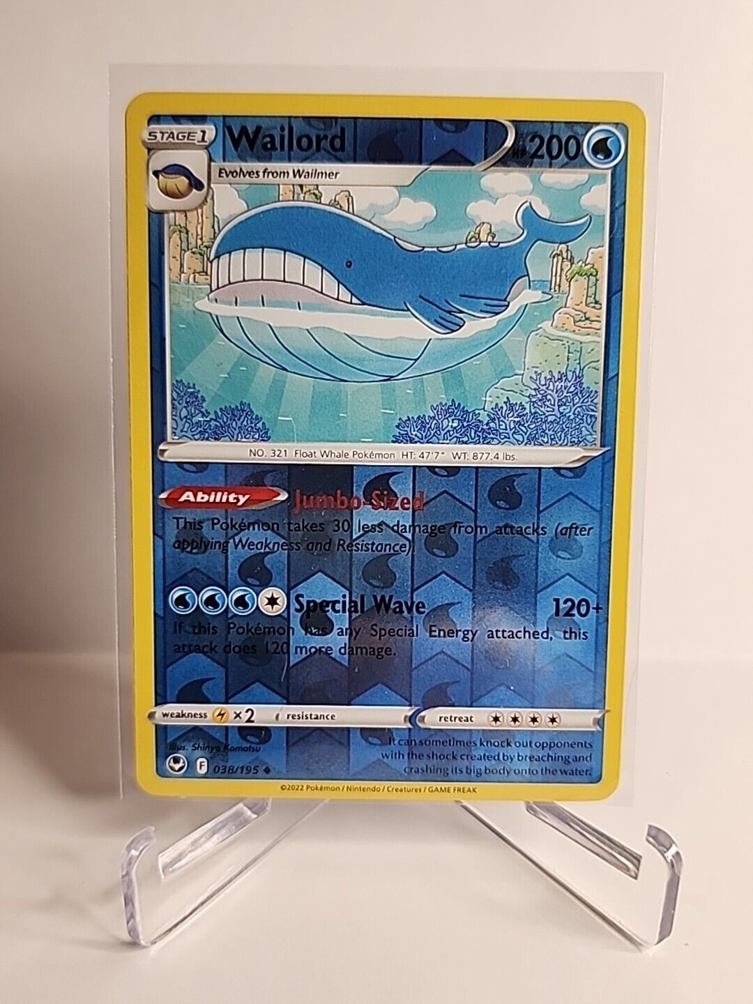 Wailord [Reverse Holo] 38/195 Pokémon Cards Silver Tempest