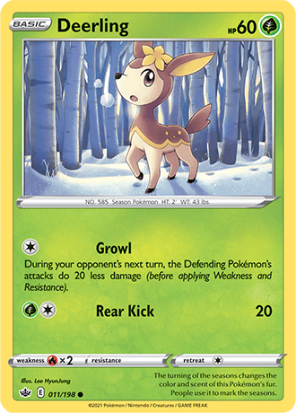 Deerling [Reverse Holo]  11/203 Pokémon TCG Chilling Reign