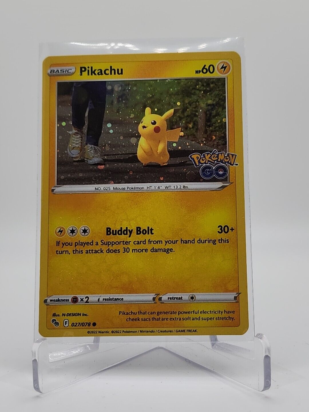 Pikachu [Cosmos Holo] 27/78 Pokémon TGC Pokemon Go