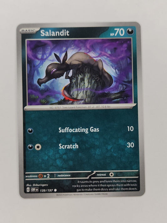 Salandit 139/197 Pokémon TGC Obsidian Flames