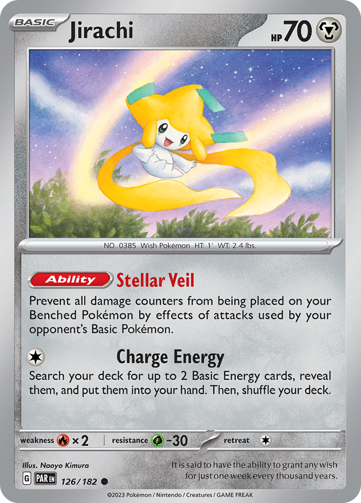 Jirachi  126/182 Pokémon TCG Paradox Rift