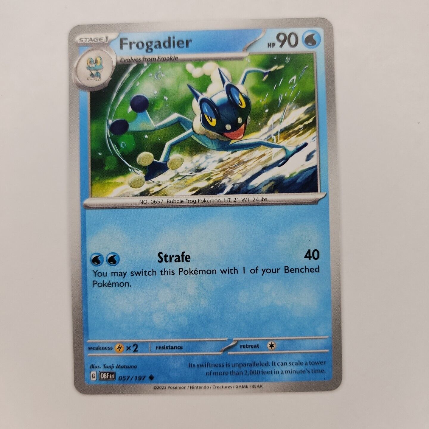 Frogadier 57/197 Pokémon TGC Obsidian Flames