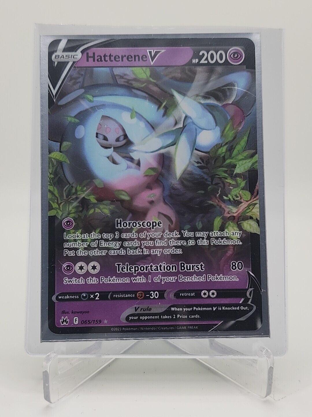 Hatterene V  65/159 Pokémon TCG Crown Zenith