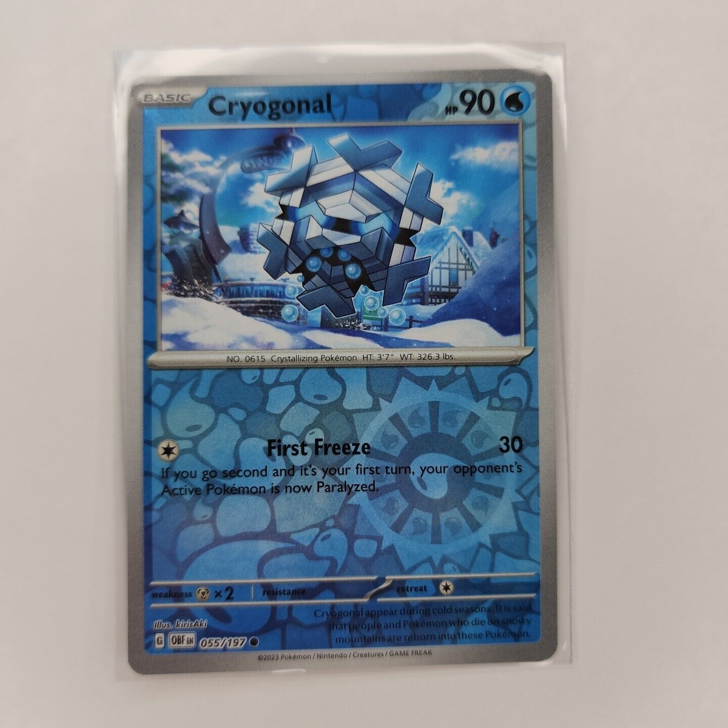 Cryogonal [Reverse Holo] 55/197 Pokémon TGC Obsidian Flames