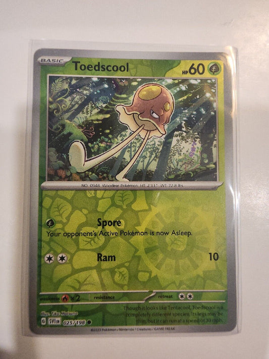 Toedscool [Reverse Holo] 25/198 Pokémon TGC Scarlet & Violet